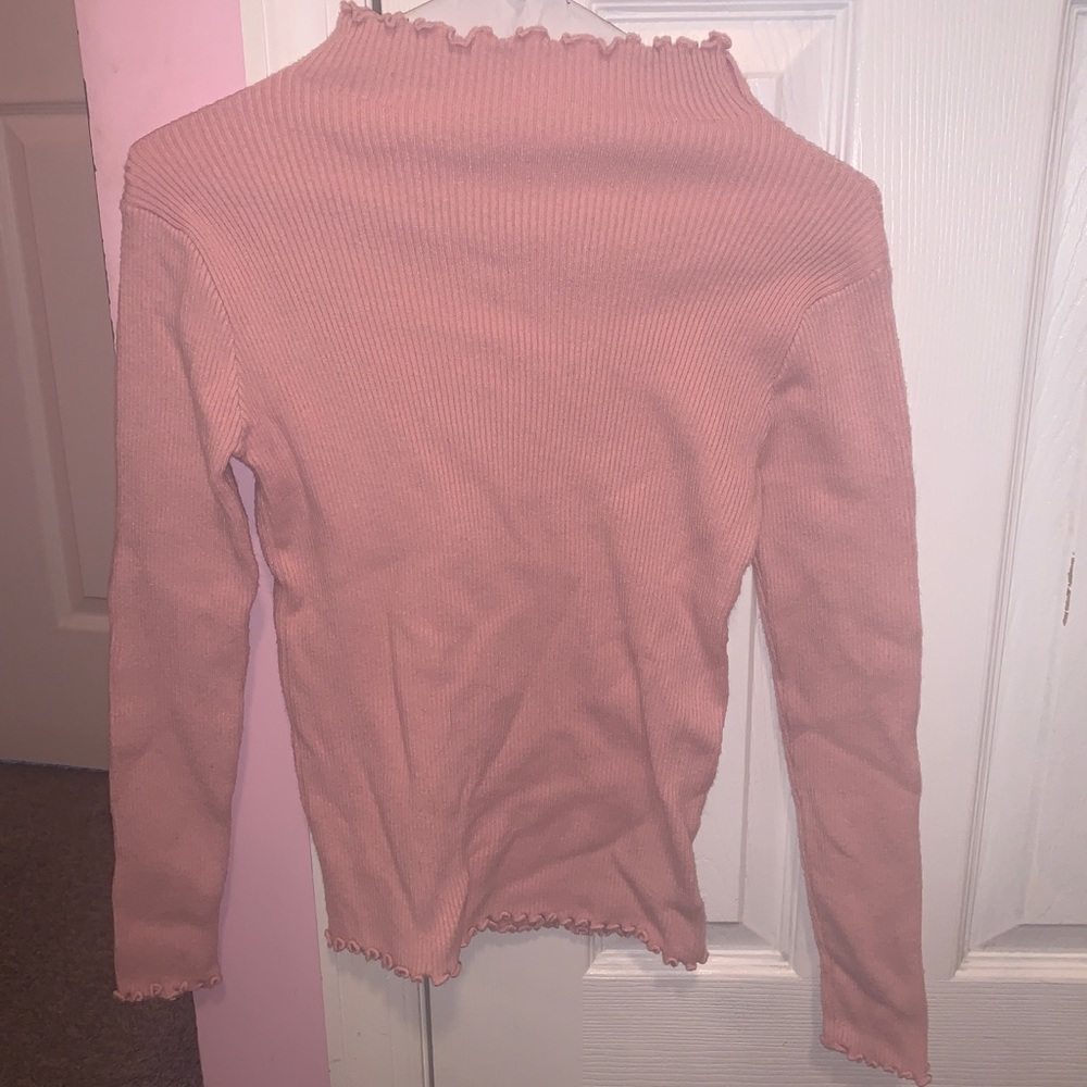 PRINCESS POLLY Pink Mock Turtleneck